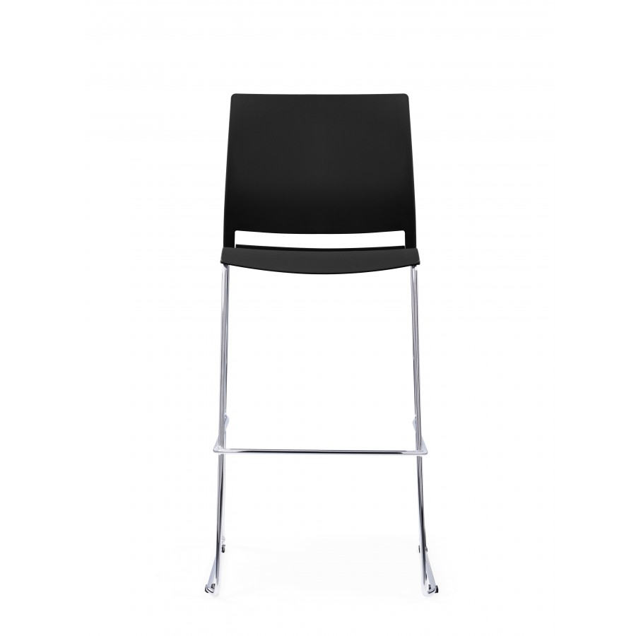 Verse Shell Skid Base Bar Stool